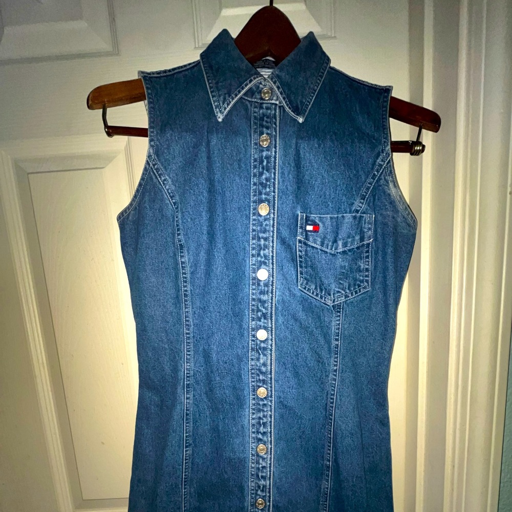 Tom Hilfiger button down Jean dress